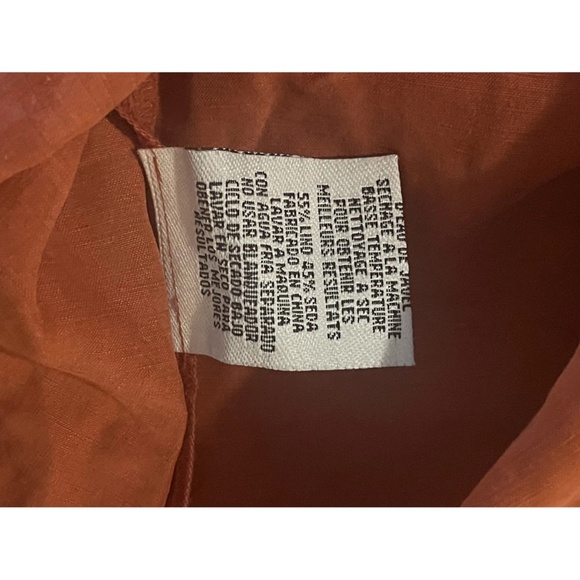 Eileen Fisher Woman Women’s Linen Silk Burnt Orange Sleeveless Top 3X Minimalist - Picture 5 of 6